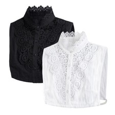 Womens Victorian Collar Jacquard Fake Detachable Dickey Collar Mock Collar
