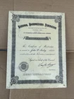 Vintage NATIONAL HAIRDRESSERS FEDERATION Tin Certificate Wall Sign E150