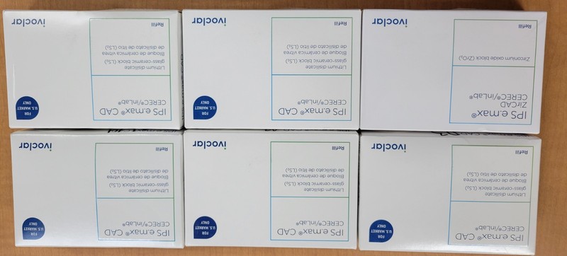 Lot e.max  BLOCKS  Ivoclar Dental CAD/CAM Milling Blocks  Cerec New unopened