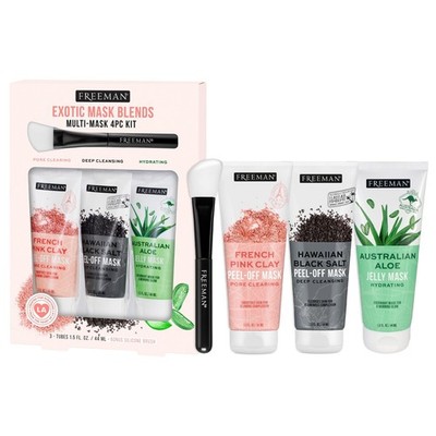 Exotic Blends Facial Mask 4 Piece Set, Peel-Off & Jelly Masks, Cleansing, Por...