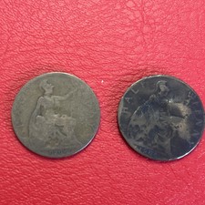 1906 2 X Half Penny 1/2d Edward VII