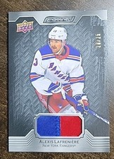 2023-24 Engrained Ebony Memorabilia Alexis Lafreniere /25 Game Used Jersey NYR