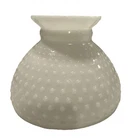 Vintage Hurricane White Hobnail Milk Glass Lamp Shade 8"
