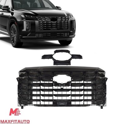 For 2023 2024 2025 Hyundai Palisade Calligraphy Front Upper Grille Gloss Black