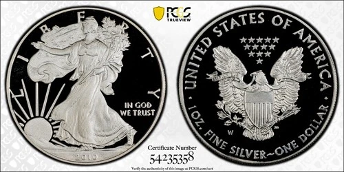 2010-W American Silver Eagle 1 oz PF69 DCAM PCGS w/ Box