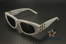 BALENCIAGA BB0095S 015 Cat Eye Recycled Grey Silver 53 mm Women's Sunglasses