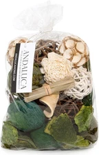 ANDALUCA Decorative Moss Balls Natural Bowl Filler Home Decor (Green Green 