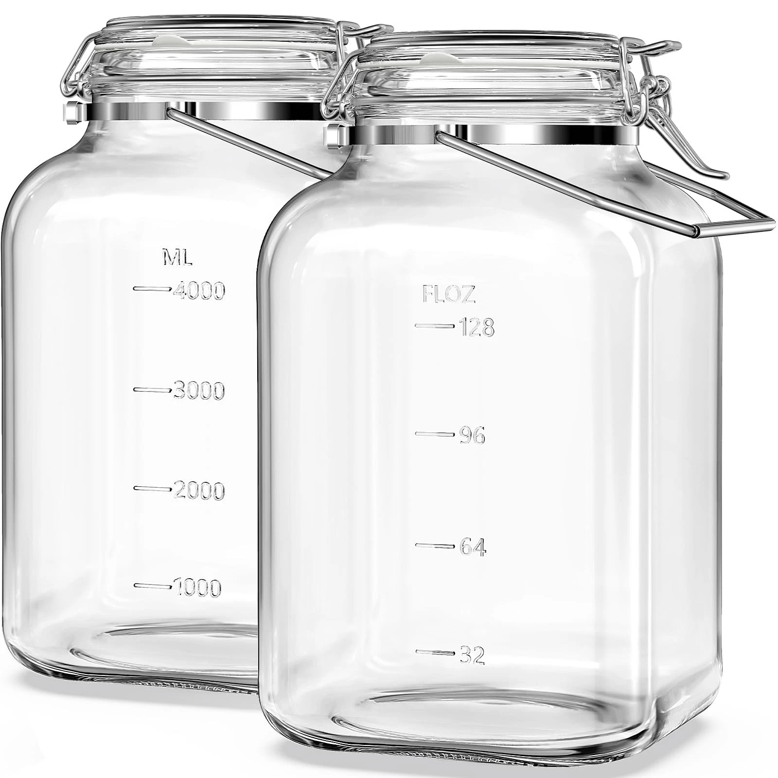 2 Pack 1.5 Gallon Glass Jar with Airtight Lid, 192 Oz Square Wide Mouth Mason Ja
Opens in a new wind