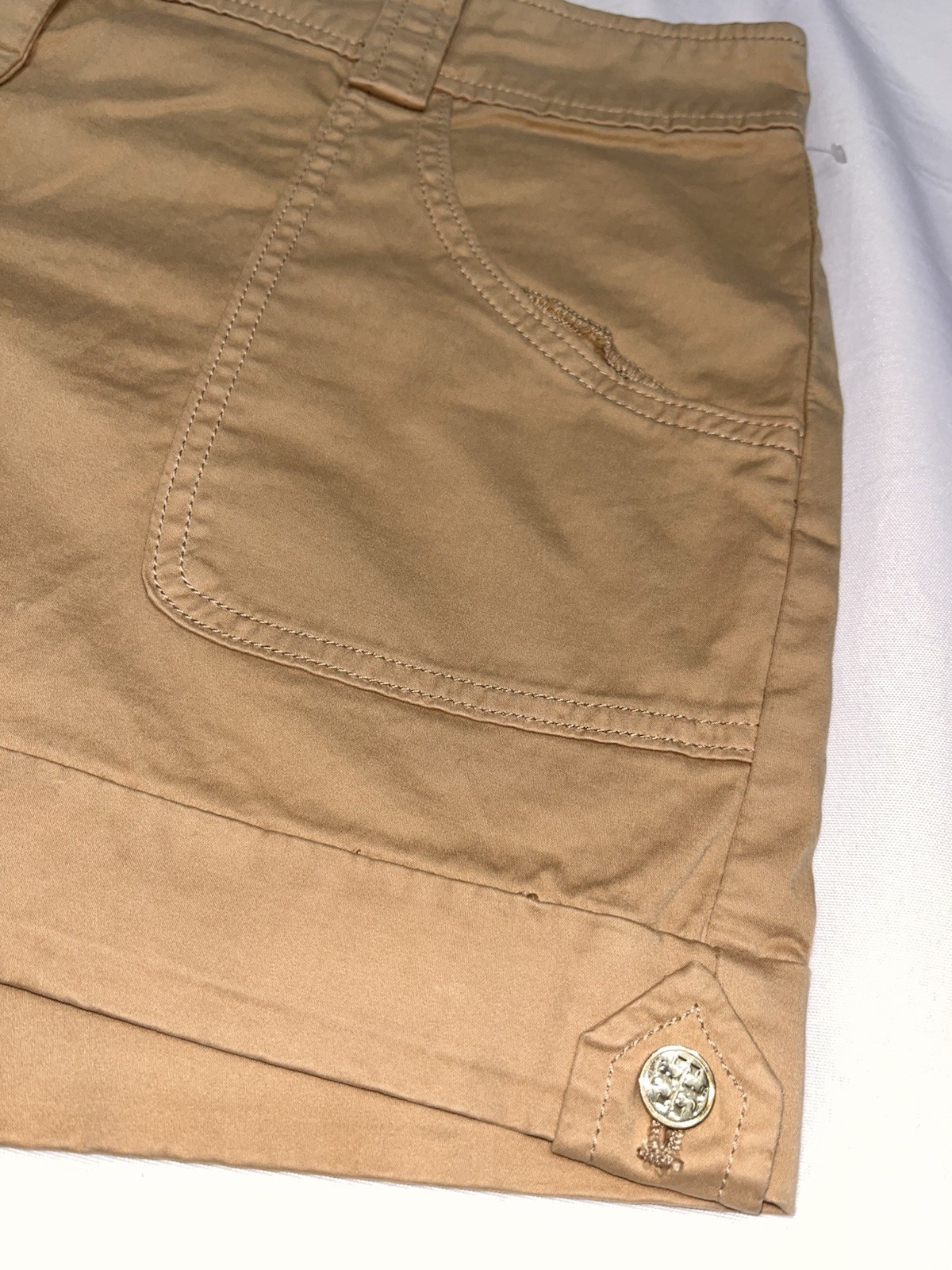 NWT Tory Burch Italian khaki serafina shorts. Size 10. 4” inseam, retails $175 thumbnail 2