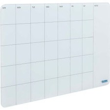 Industrial Glass Cubicle Calendar Dry Erase Board Monthly 24""W x 14""H