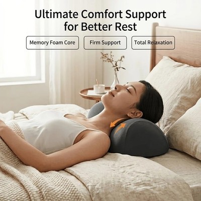 UPGRADED Ergonomic Neck Pillow Massage Adjustable Soft Sleeping Pillow 100%