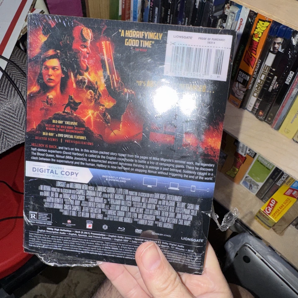 Hellboy (Blu-ray/DVD, 2019) LIMITED EDITION DOUBLE SIDED STEELBOOK  NEW & SEALED - Image 2 of 2