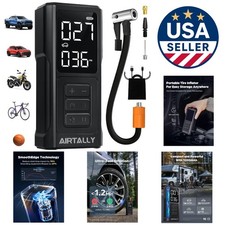 Cordless Air Compressor Inflator for Cars Bikes - Quick Inflate LED Display