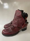 A.S.98 Boho Leather Biker Ankle Boots EUR 37 / USA 6.5-7 / UK 4
