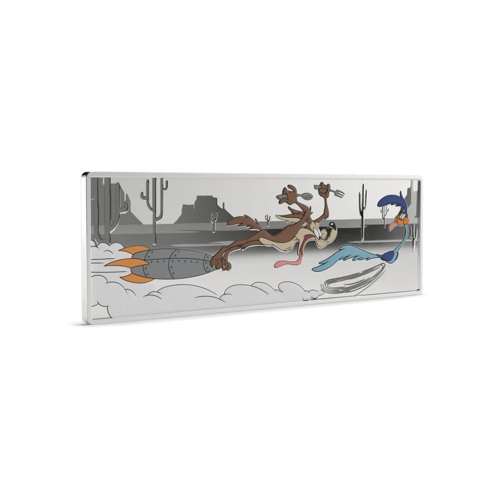 Niue $2 2025 Looney Tunes™-Wile E. Coyote & Road Runner 1 oz Silver Color Proof