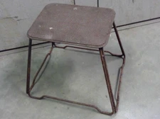 VINTAGE Metal  4 LEGGED STOOL  Farm House Rustic STEP PLANT MILKING FOOT