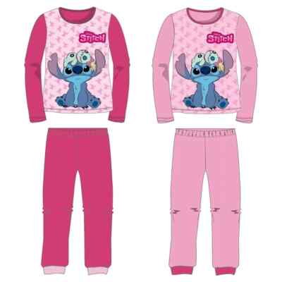 Schlafanzug Stitch Mädchen Schlafi 98 104 110 116 128 pink 2 tlg. Disney Pyjama