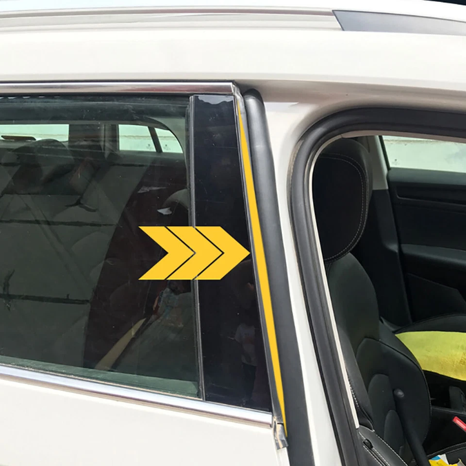 2pcs Car Door Rubber Seal Strip Filler Weatherstrip B Pillar Protector Strips Foto 2 de 4