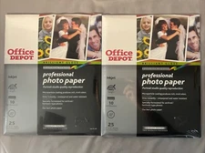 Lot Of 2 Office Depot Professional Photo Paper 151-496 Gloss 25 Sheets 8.5 x 11