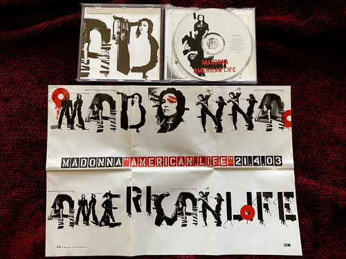 MADONNA AMERICAN LIFE CD AUSTRALIA RED PROMO HYPE LIMITED POSTER EDITION STICKER - Picture 4 of 8