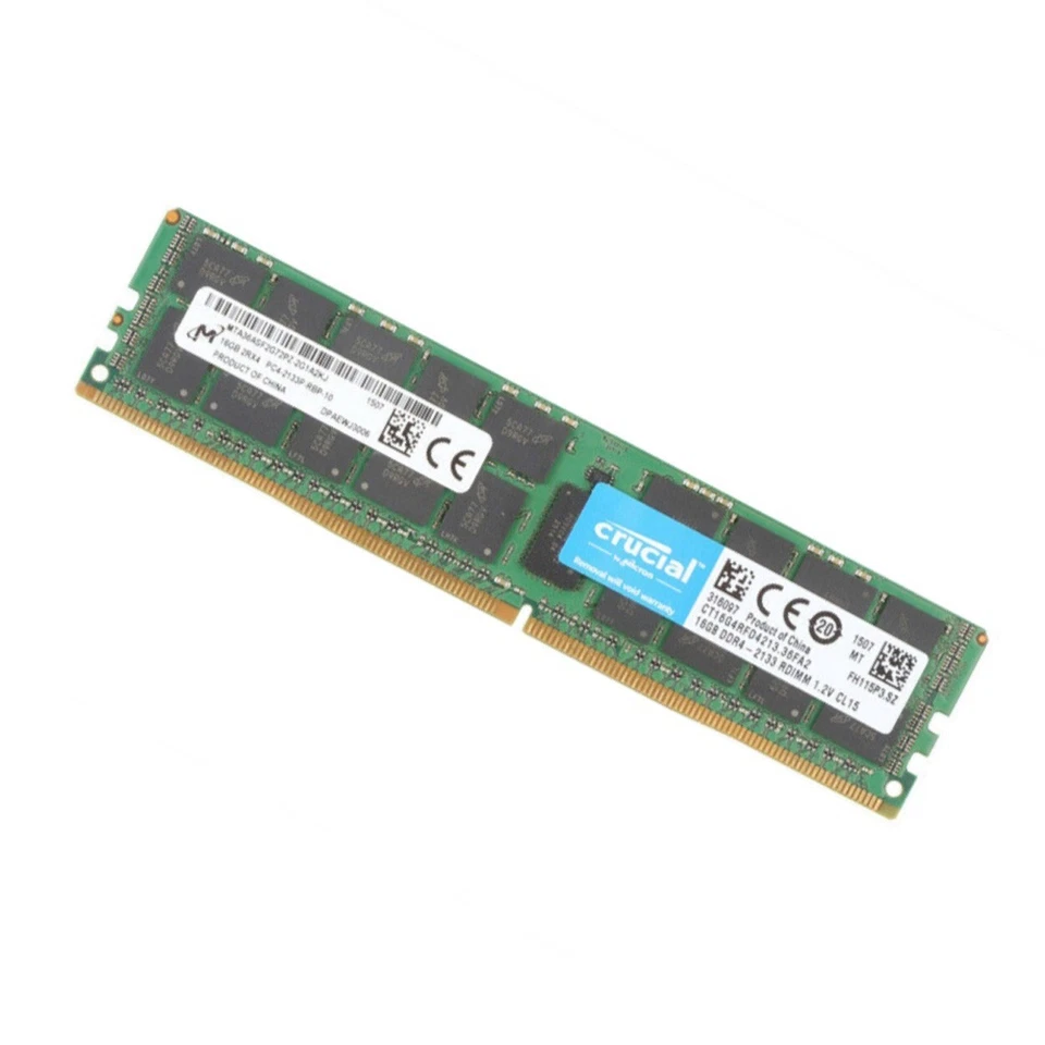 Crucial 64GB (4X16GB) DDR4 2133MHz ECC Registered RDIMM Memory Ram CT16G4RFD4213 - Image 4 of 4