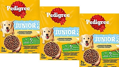 4,22 /kg) Pedigree Junior mit Geflgel & Gemse Welpenfutter: 9 kg (3 x 3  kg) | eBay.de