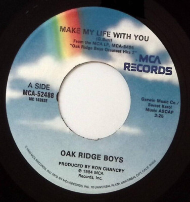 OAK RIDGE BOYS BREAK MY MIND/MAKE MY LIFE WITH YOU MCA RECORDS VINYL 45 59-7