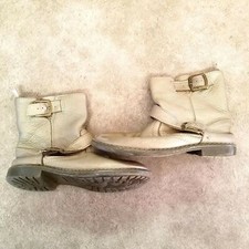 GAP Girls Size 2 Gold Leather Ankle Boots Booties