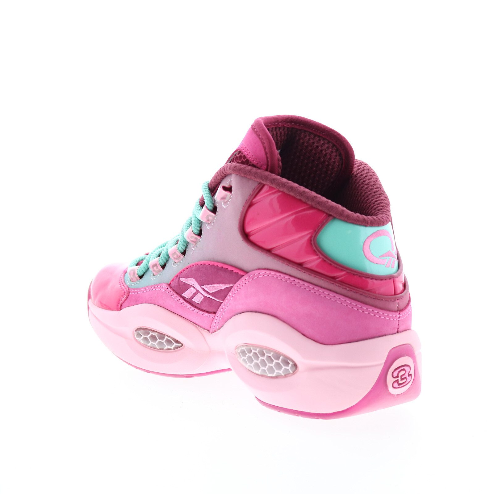 Reebok Question Mid GZ7284 Mens Pink Suede Athletic Basketball Shoes eBay
