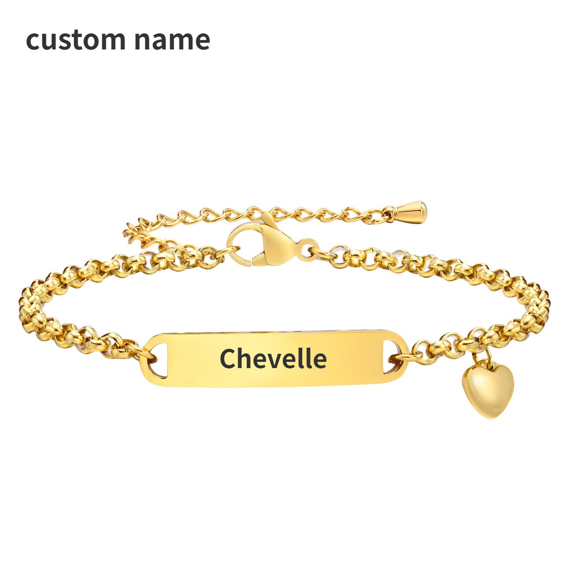 Free Custom Name Bar ID Bracelets,Personalized Gift for Women Girls Best  Friends