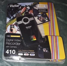 NEW VIVITAR DVR 410 DIGITAL VIDEO RECORDER CAMERA BLACK 180 TURN SCREEN USB NEW