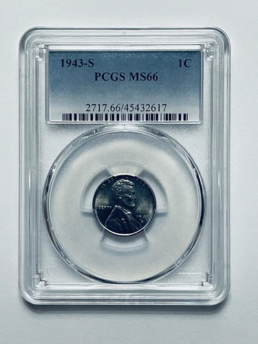 1943-S Lincoln Wheat Reverse Cent PCGS MS66