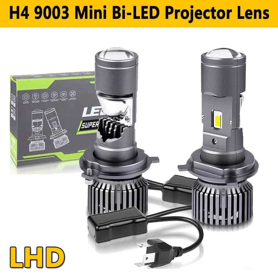 H4 9003 мини Bi-LED проектор объектив фары набор 100 Вт 50000LM Hi-Lo модернизации LHD - Изображение 2 из 4