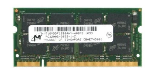 Ordenador Micron DDR1 SDRAM de 1 GB de capacidad por módulo RAM 1 Módulo 200