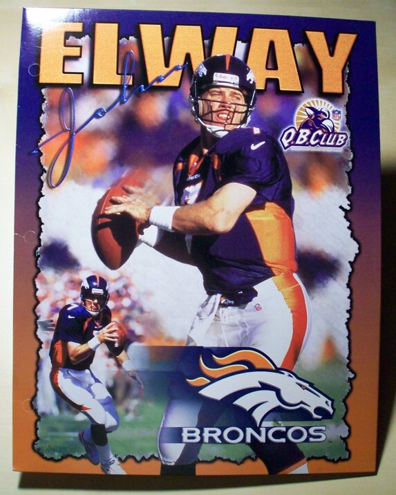 Vintage Collectible QB Club Folder John Elway Denver Broncos NFLP Pacific New/VG