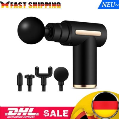 Massagepistole Massage Gun 4 Köpfe electric 6 Modi elektrisches Massagegerät TOP