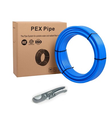EFIELD  1/2'' x 200ft Blue Pex-b Tubing/Pipe Potable Water  NSF & Pipe  Cutter