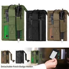 Tactical ID Card Holder Hook & Loop Patch Badge Holder Detachable Quick Rip-Away