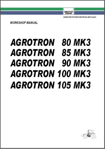 Deutz Agrotron 80 MK3 85 MK3 90 MK3 100 MK3 105 MK3 Service Manual Workshop CD  - Afbeelding 1 van 6