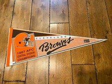 VINTAGE NFL CLEVELAND BROWNS 1987 CENTRAL DIVISION CHAMPIONS Pennant 30"
