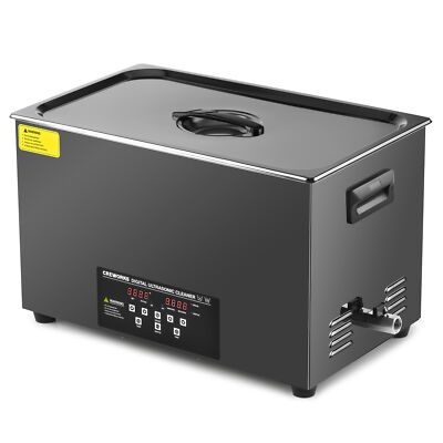 CREWORKS 30L Digital Ultrasonic Cleaning Machine with LED Displays for Auto Part