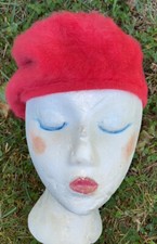 Beret Lord Taylor Fur Red Hat Vintage