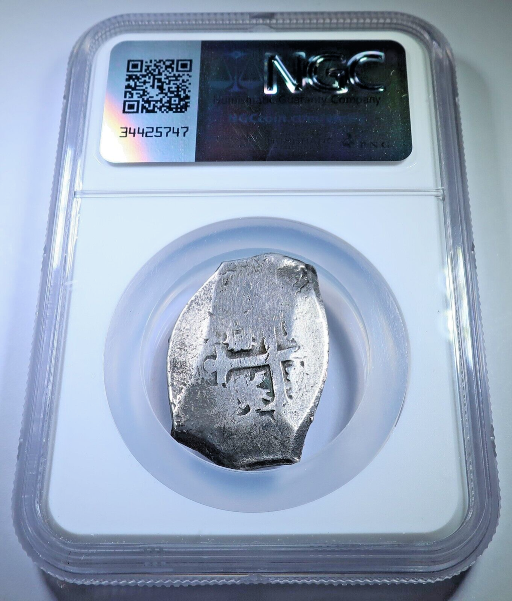 NGC Rooswijk Shipwreck 1700's Spanish Mexico Silver 4 Reales