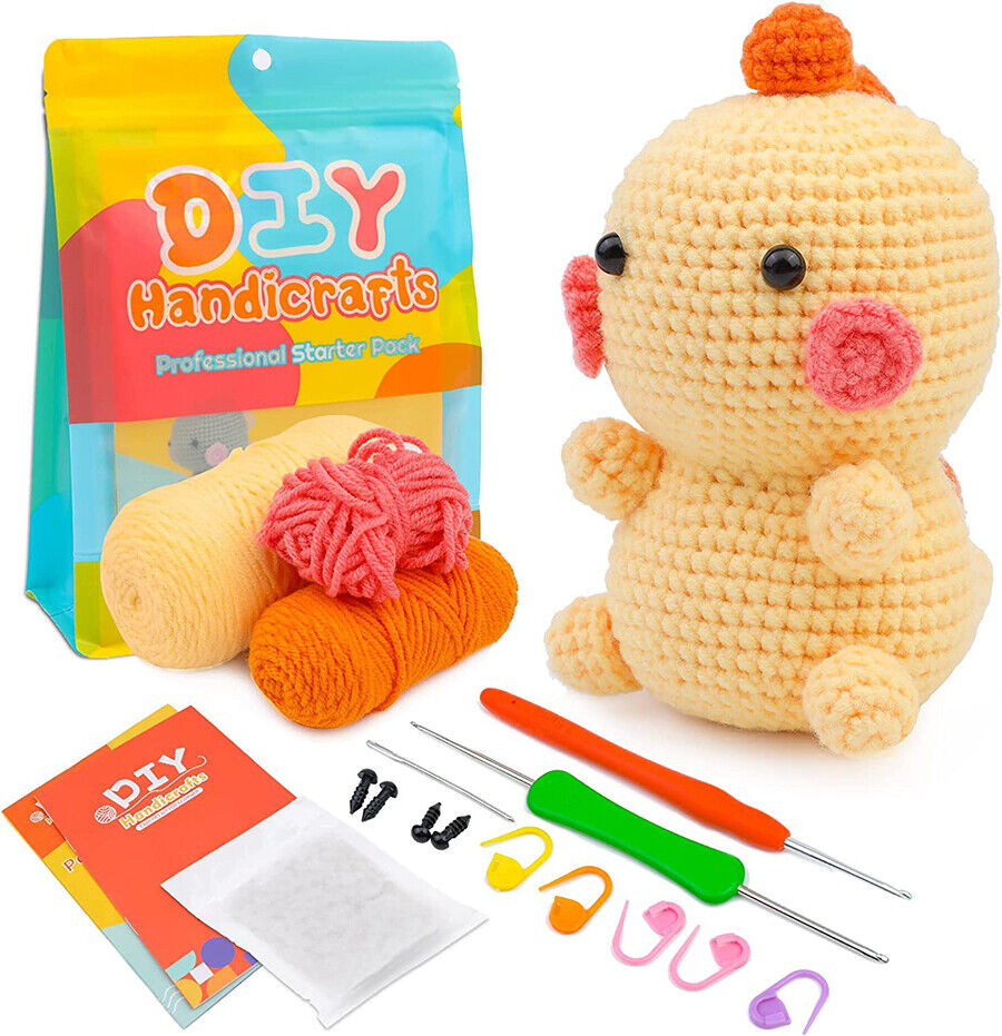 Crochet Kit DIY Mushroom Crochet Kit With Knitting Yarn Needles