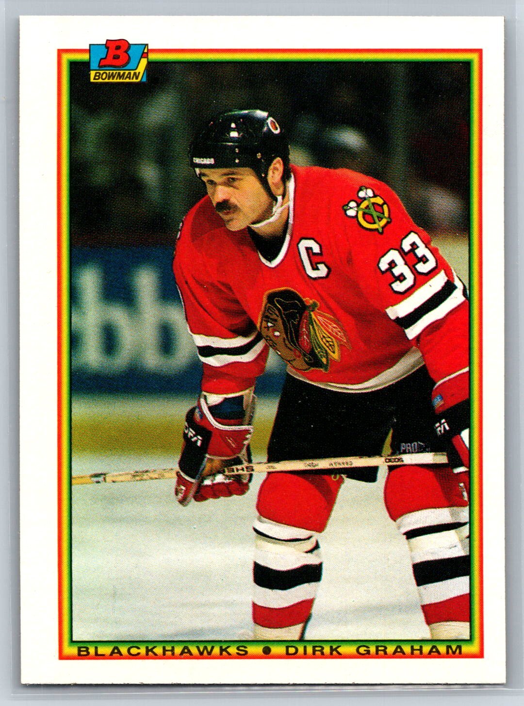 1990-91 Bowman Dirk Graham Chicago Blackhawks #8