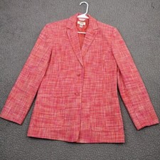Talbot Blazer Womens 8 Pink Lined Pure Silk