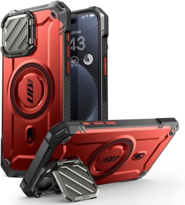 For iPhone 15 Pro 6.1'', SUPCASE UB Mag XT Rugged Kickstand Case Heavy Duty Cover