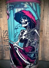 Ceramic Bong Hookah Skeleton Pipe Long Strange Trip Grateful Glass Bowl Dead 197