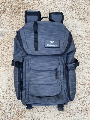 RARE NEW XENITH ORIGAUDIO BACKPACK BOOK GYM SPORT BAG GRAY & BLACK