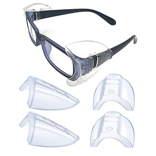 2 Pairs Safety Glasses Side Shields,Fits Medium to Large Eyeglasses